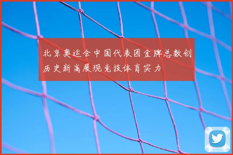 北京奥运会中国代表团金牌总数创历史新高展现竞技体育实力