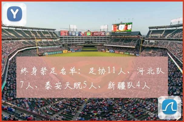 终身禁足名单：足协11人、河北队7人、泰安天贶5人、新疆队4人